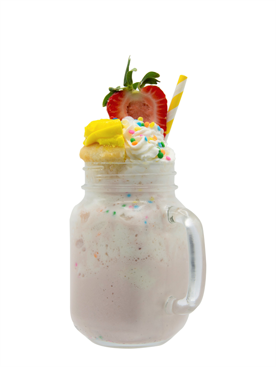 batido de cupcake de fresa