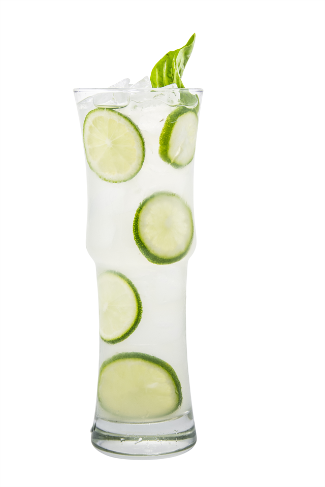  Sparkling Cucumber Basil Collins