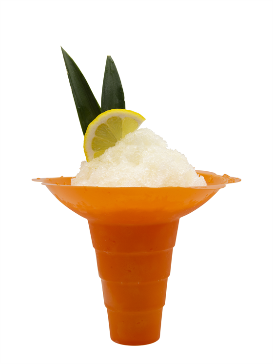 cono de nieve de isla tropical