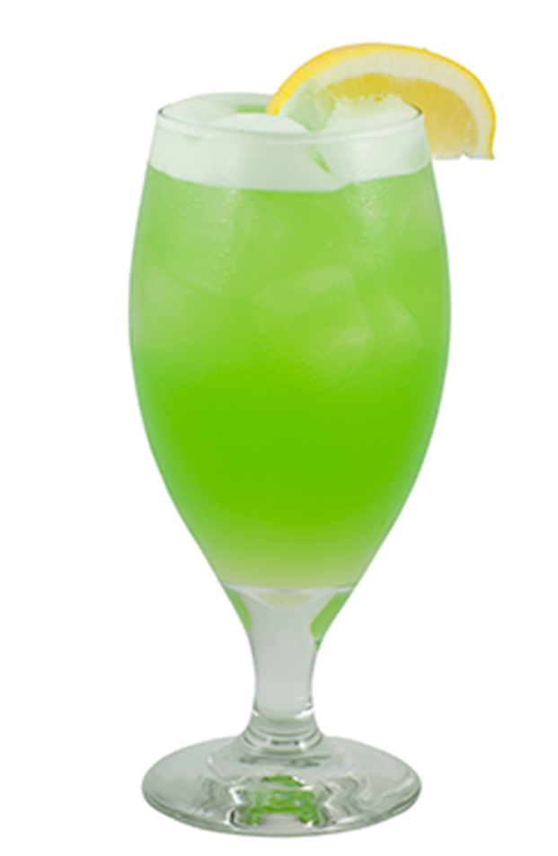 Limonada con licor de manzana verde