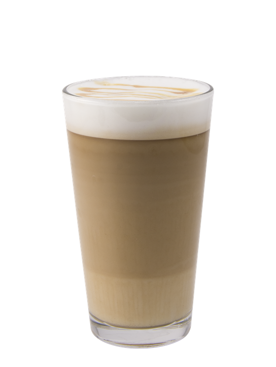 Latté glacé caramel et bière légère