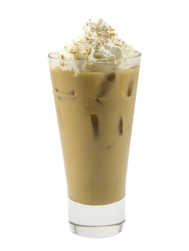 Organic Hazelnut Caramel Iced Latte