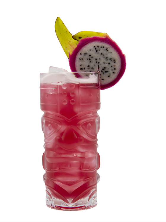 ponche de fruta de dragón mocktail