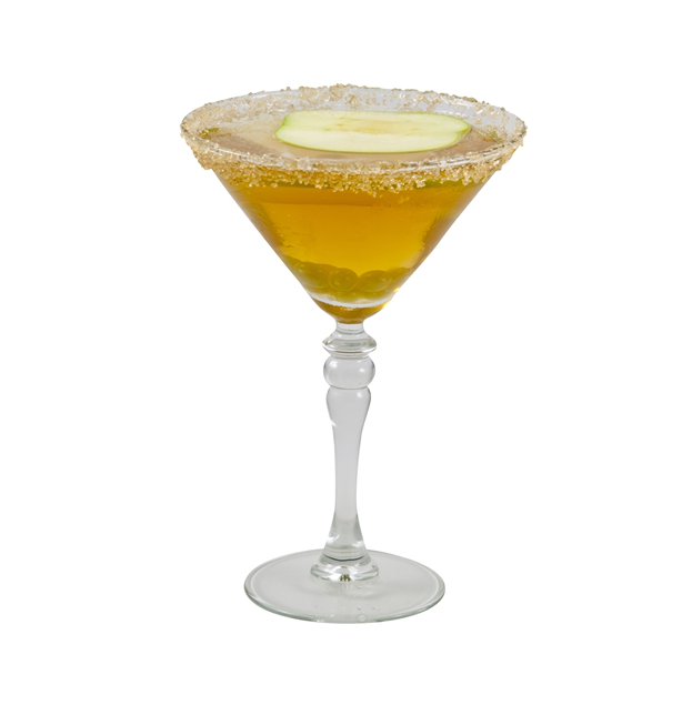 Martini de buñuelo de manzana con especias