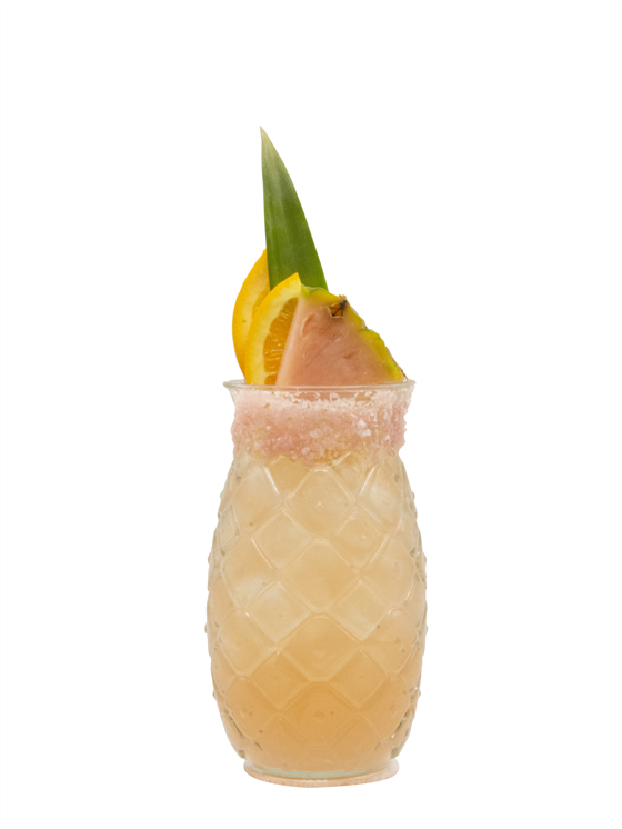 margarita de jugo de piña rosa