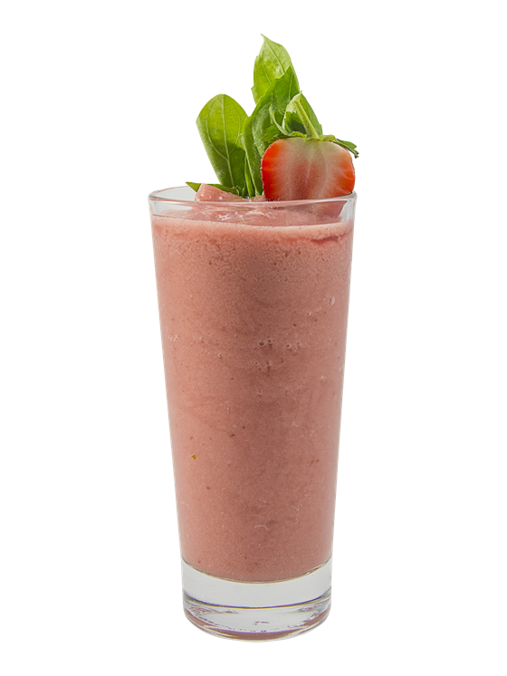 Smoothie de fresa y albahaca