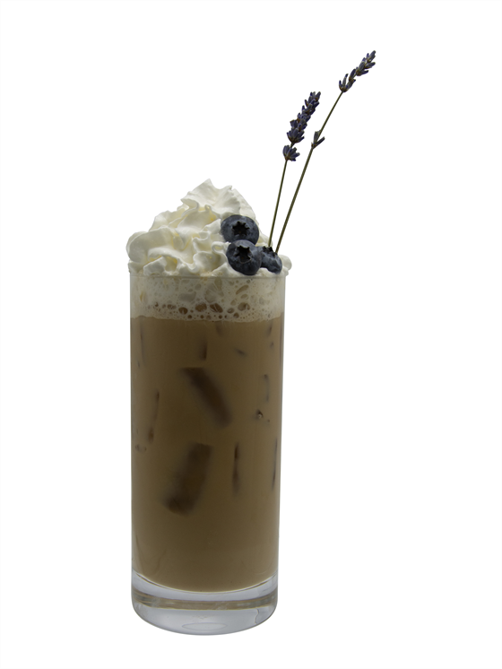 Lavender Blueberry Iced Latte